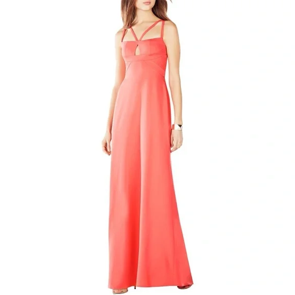 BCBG Max Azaria Coral Maxi Cutout Dress - Picture 1 of 10